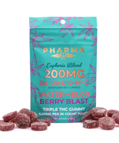 PharmaTHC Euphoria Blend Gummies – Watermelon Berry Blast (4000mg Total Cannabinoids)